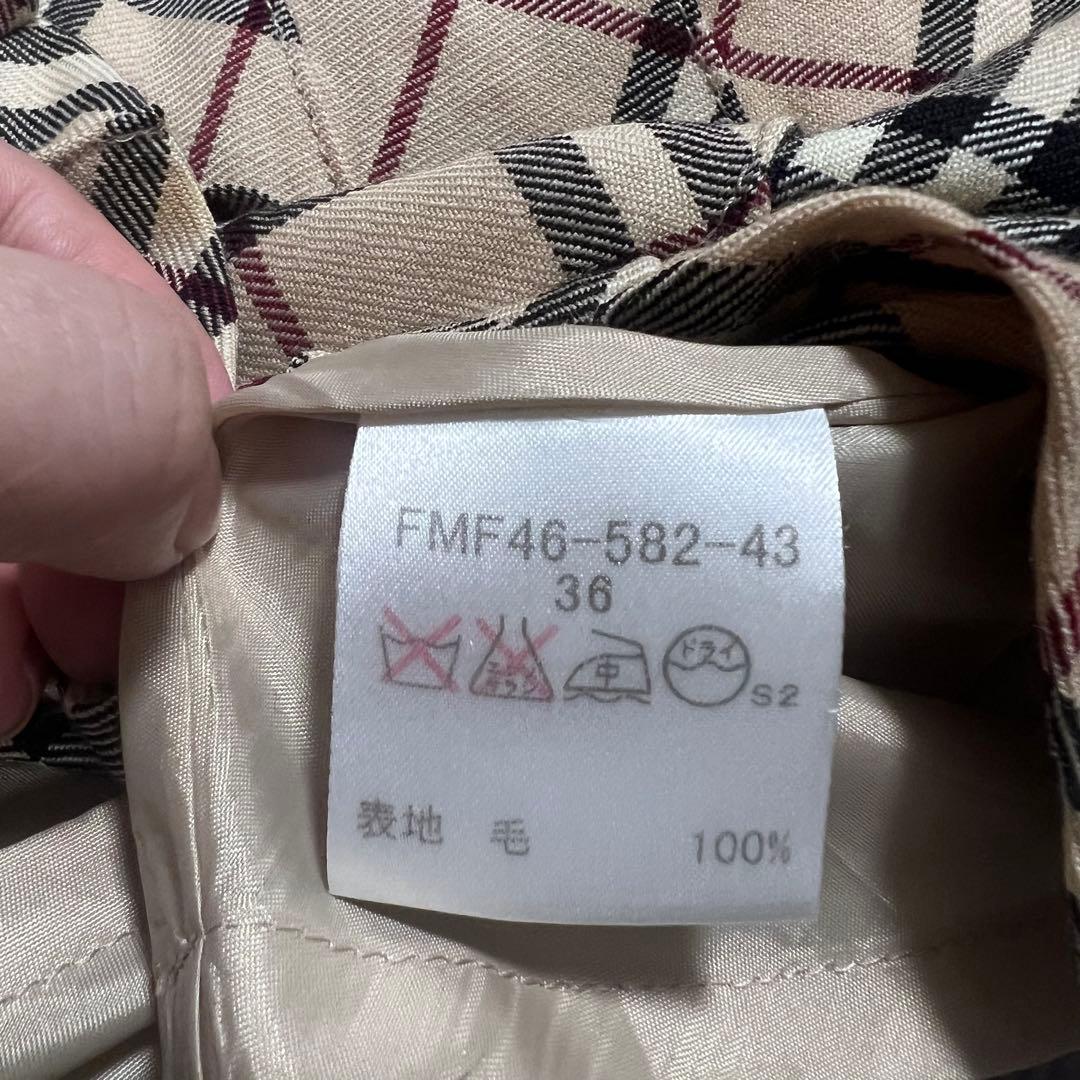 美品 ノバチェック バーバリーブルーレーベル ワンピ36