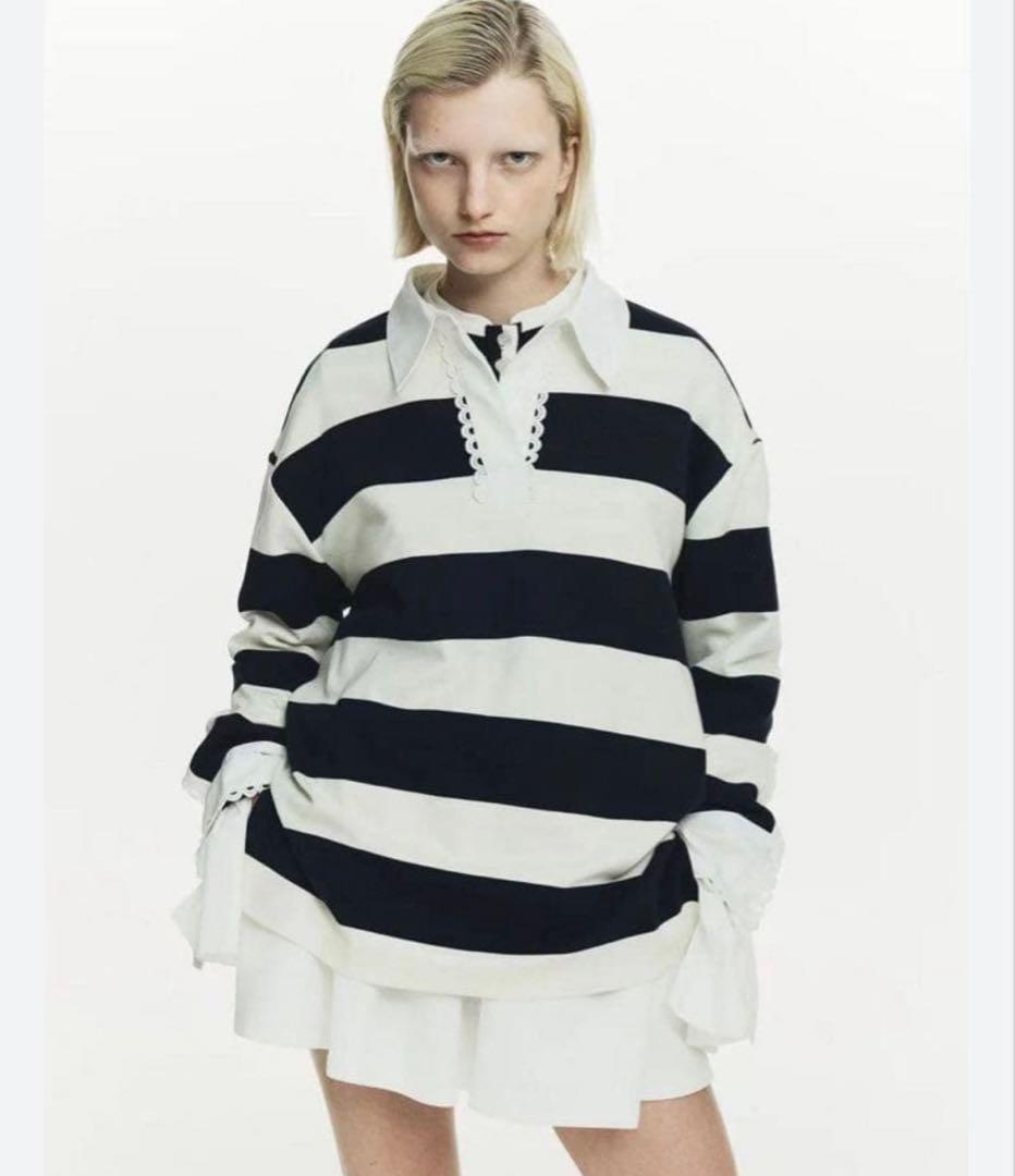 Bibiy. FRANCINE RUGBY TOP ビビィ　 長袖 ボーダー