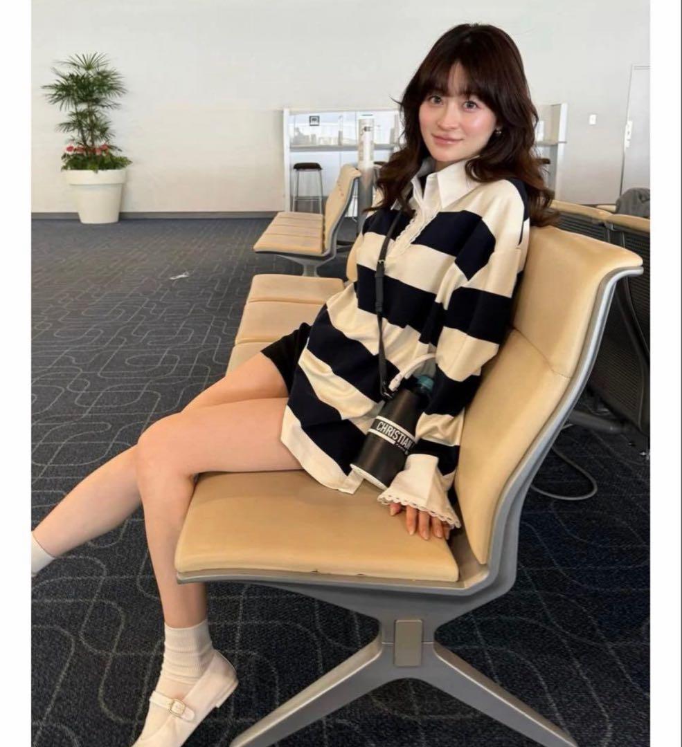 Bibiy. FRANCINE RUGBY TOP ビビィ　 長袖 ボーダー