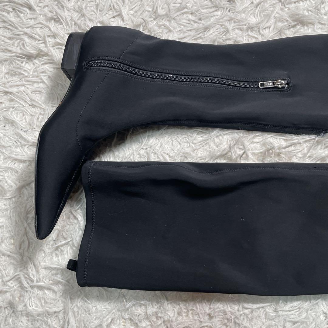 yello イエロ　ニーハイブーツ　ブラック　黒　23.5cm