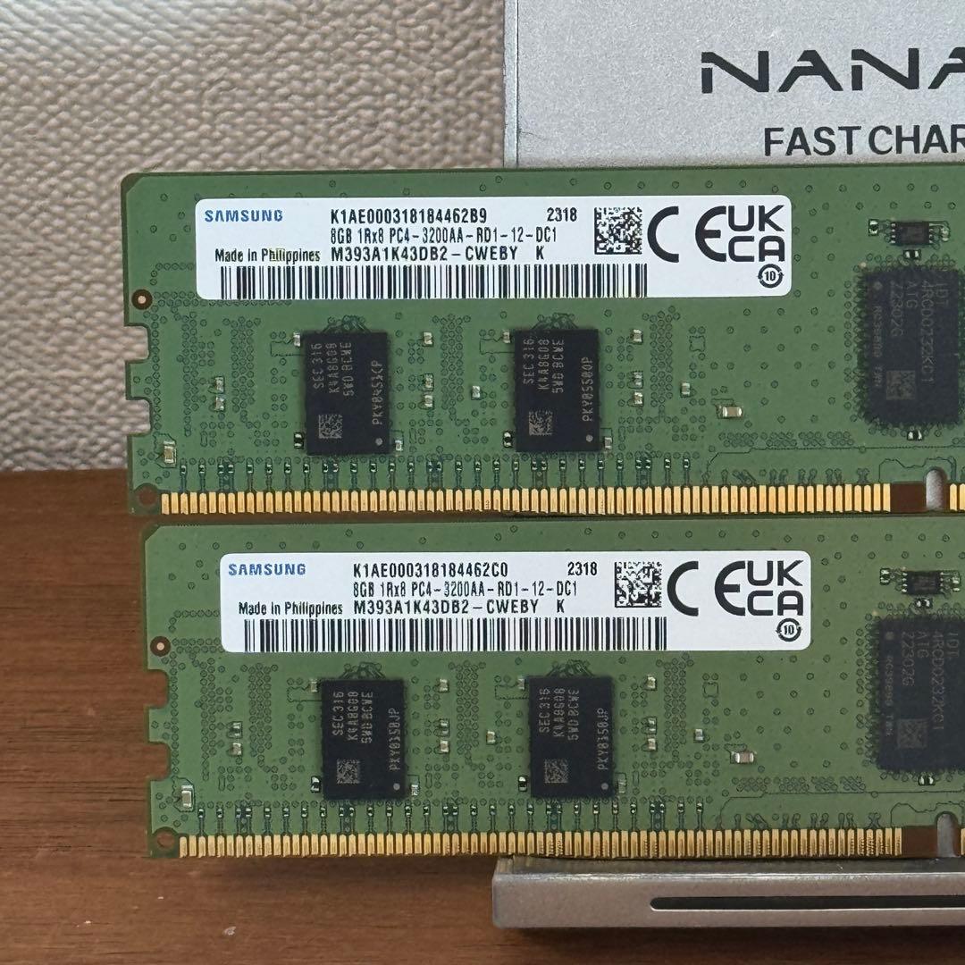 Samsung DDR4 3200 8GB ×2枚 16GB