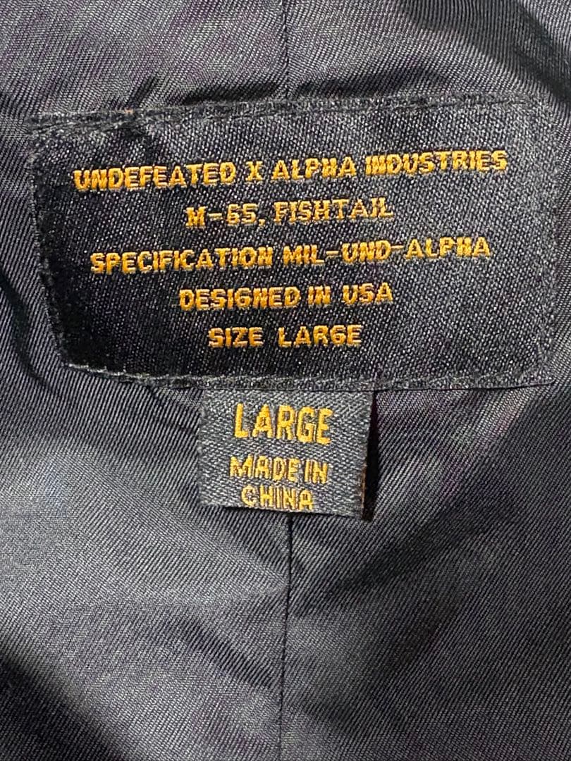 UNDEFEATED x ALPHA INDUSTRIES モッズコート L