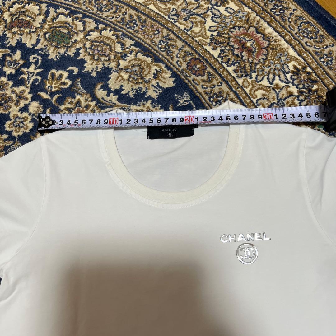 【美品】 CHANELレディース半袖Tシャツ Lサイズ