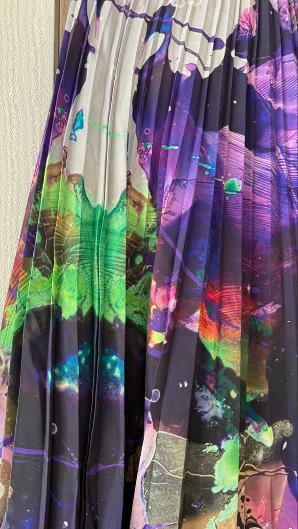 スカート RADIO EVA Graffiti Pleated Skirt PURPLE