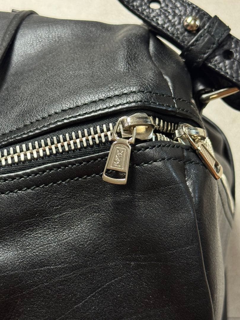 バッグ YSL Weekend Leather Duffle Bag