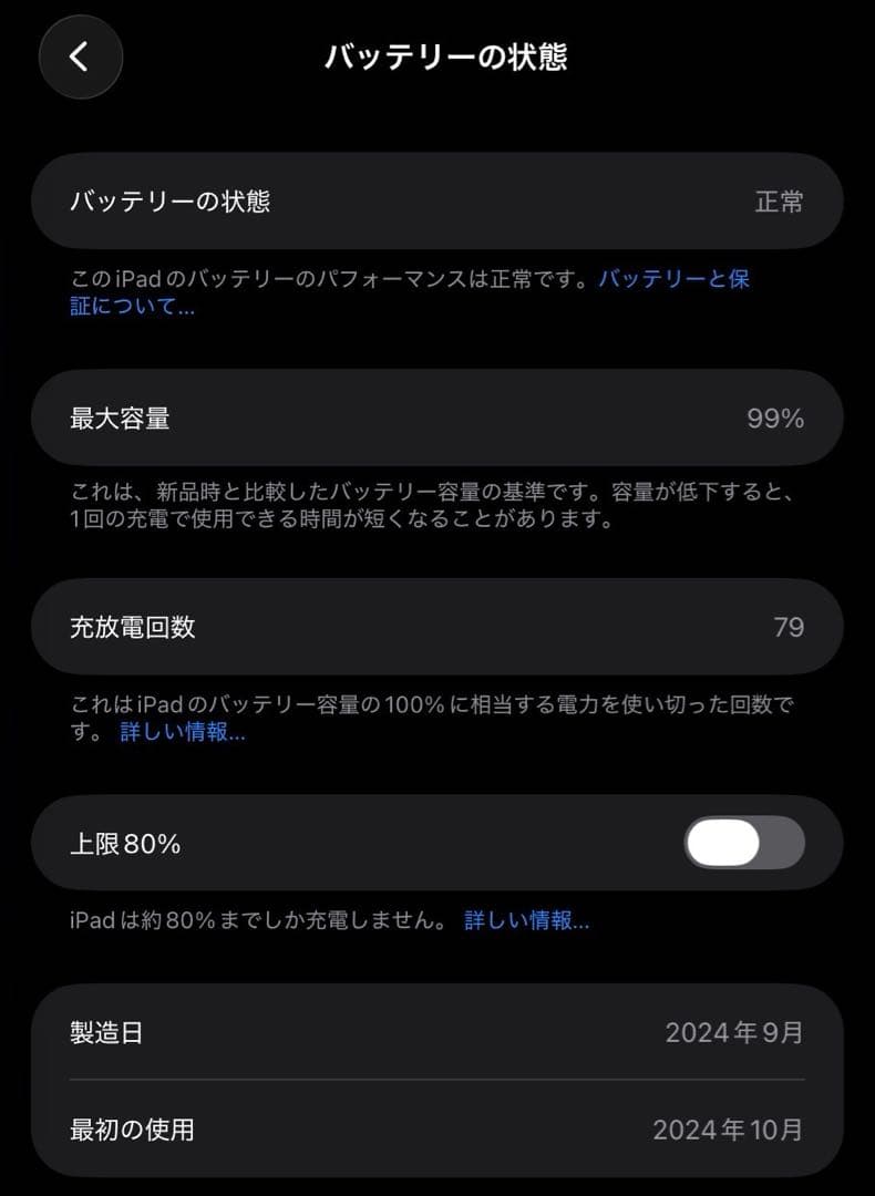 【中古】iPad mini Wi-Fiモデル A17pro 256GB パープル