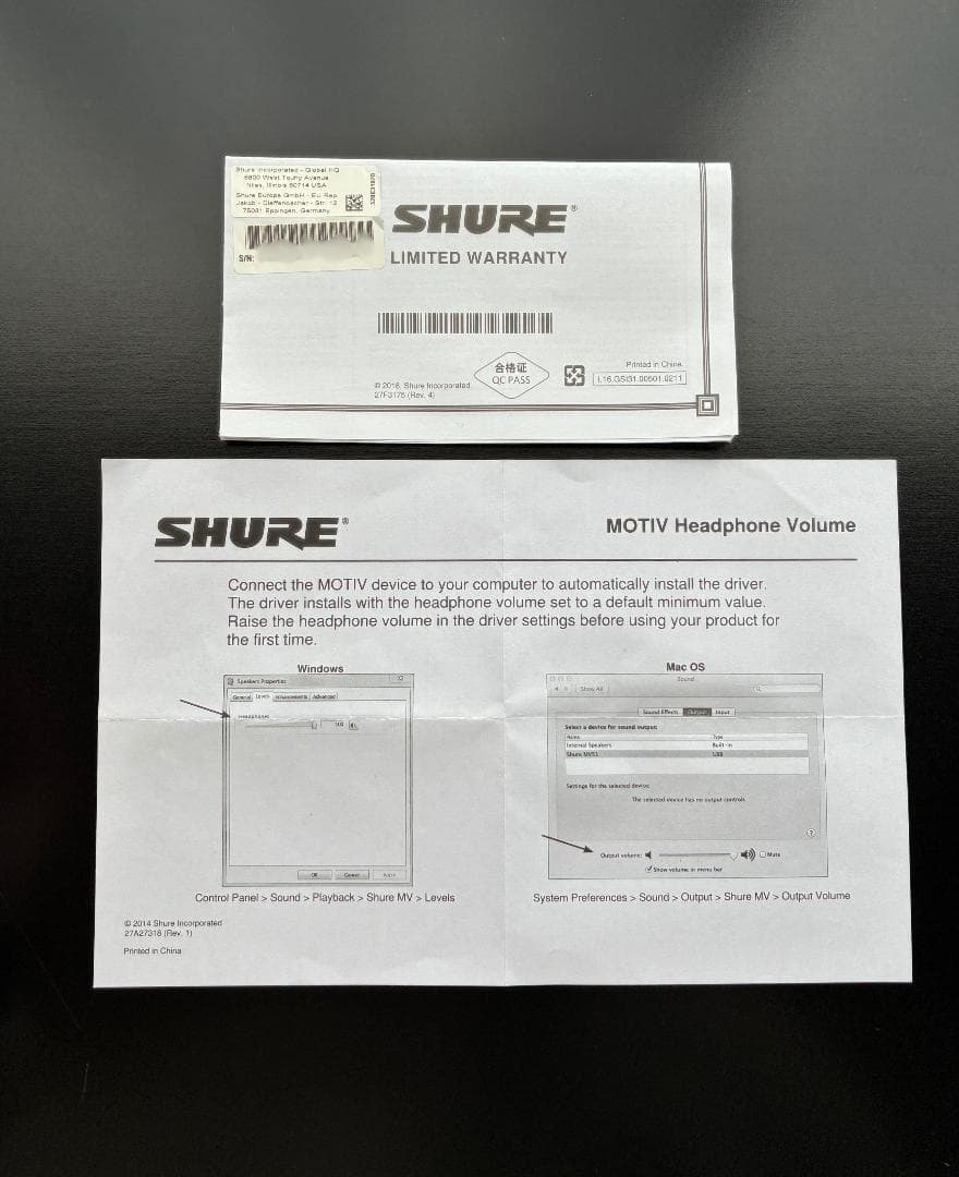 【中古・美品】SHURE MV51　卓上コンデンサーマイク