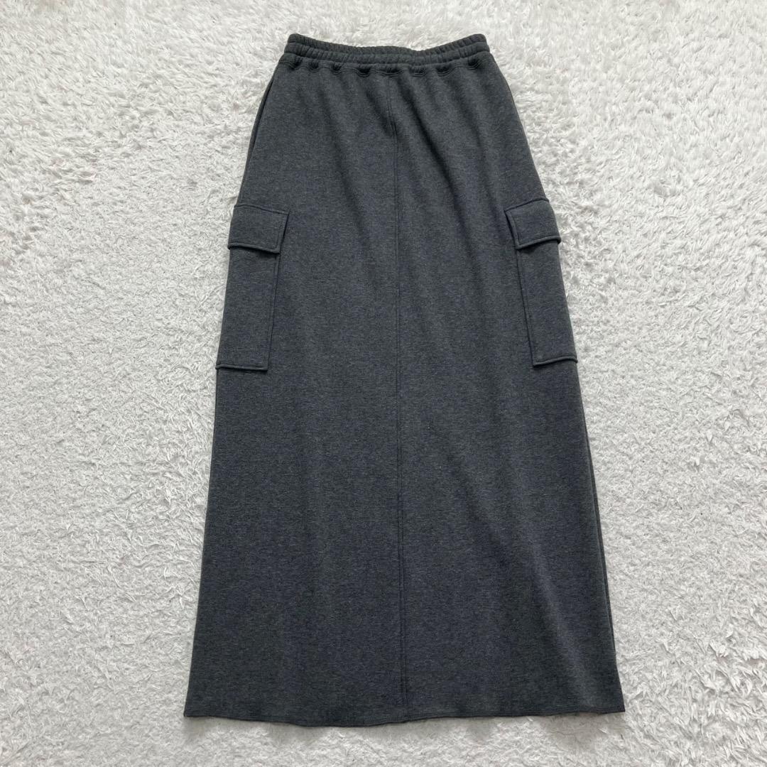 25AW✨未使用級✨AP STUDIO ウォームスウェットカーゴスカート グレー