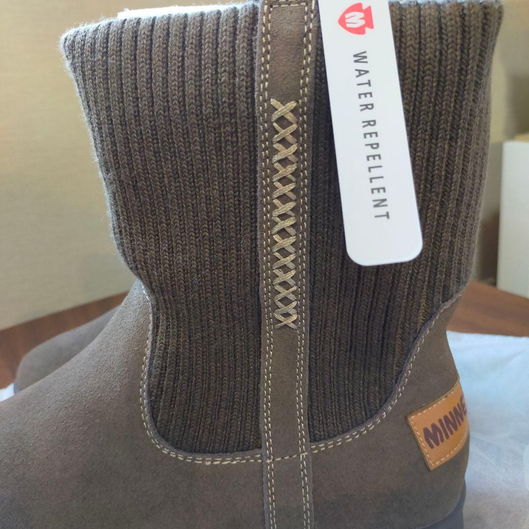 Minnetonka ミネトンカ リブニットブーツ 24.5cm定価15950円
