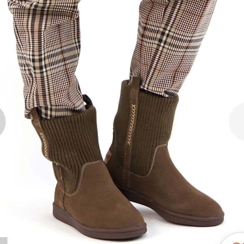 Minnetonka ミネトンカ リブニットブーツ 24.5cm定価15950円