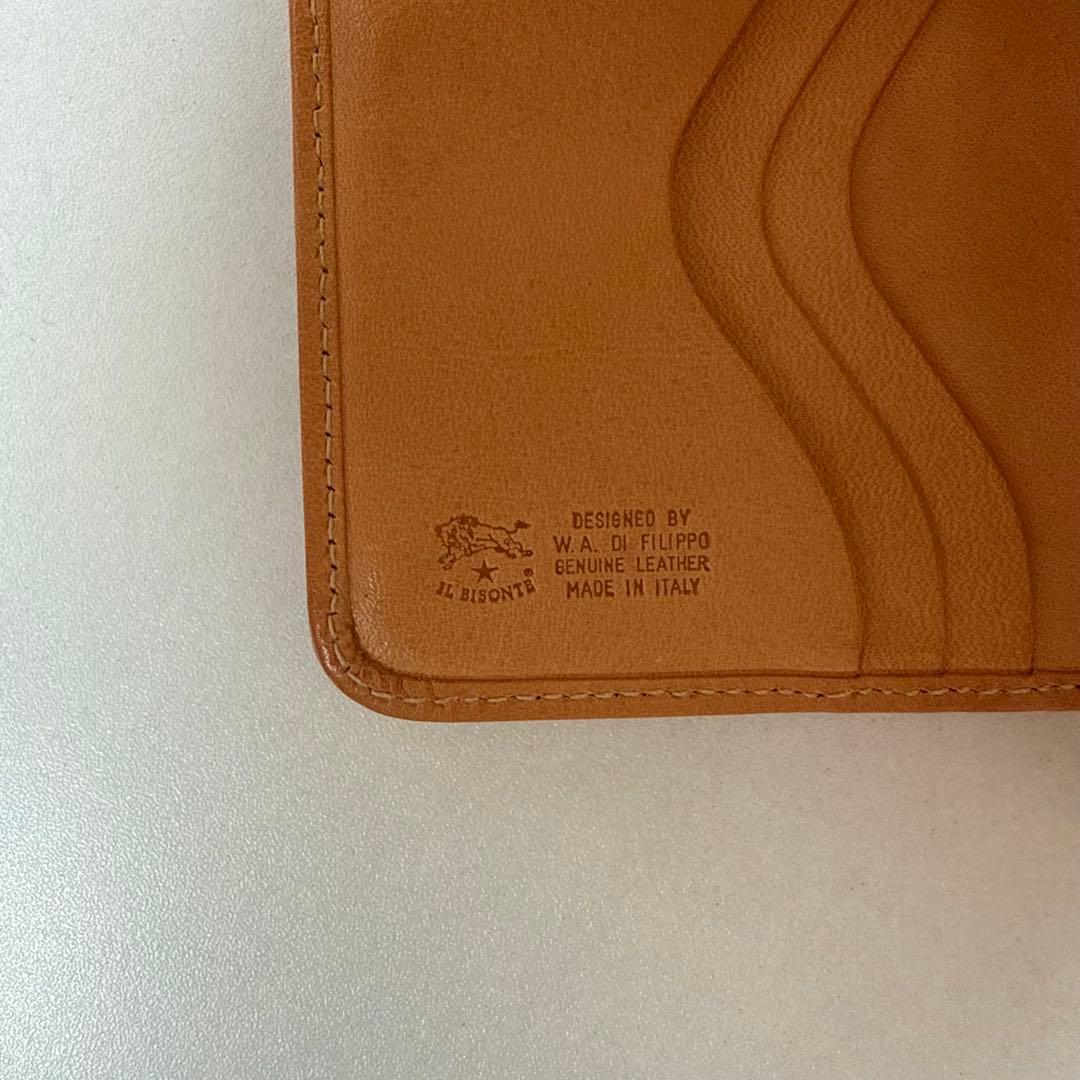 IL BISONTE 二つ折り財布 ブラウン 保存袋付き　イルビゾンテ