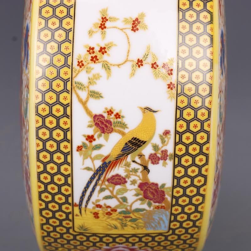 清雍正琺瑯彩花鳥四月抱月扁瓶 景徳鎮 陶磁器 装飾品 現代工芸品美術品 置物