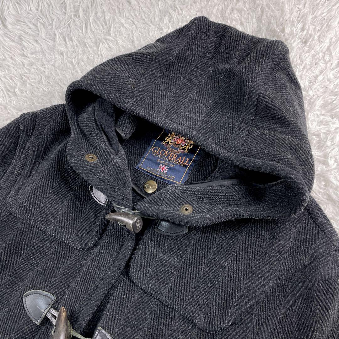 【美品】GLOVERALL ダッフルコート　ヘリンボーン　英国製　キングストン
