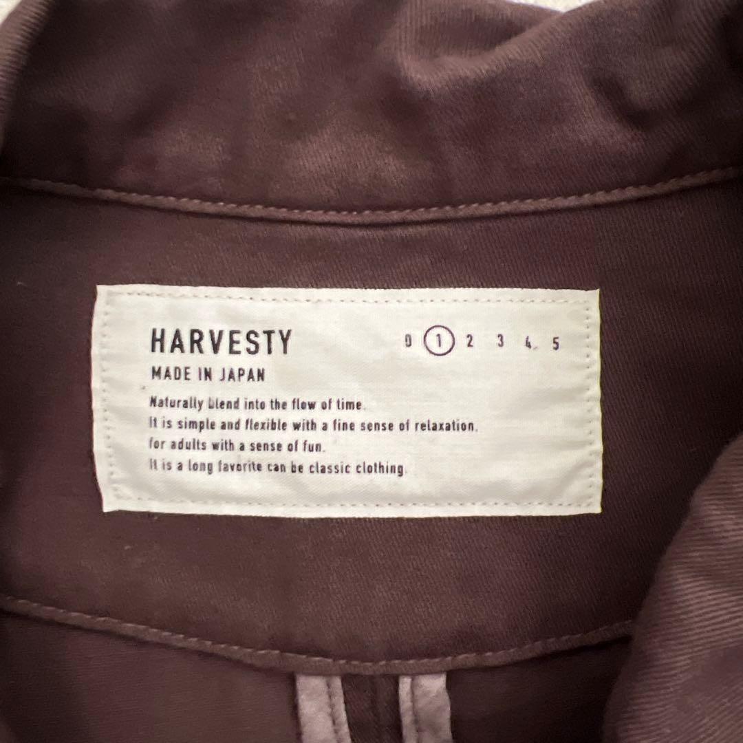 HARVESTY ブラウン トレンチコート