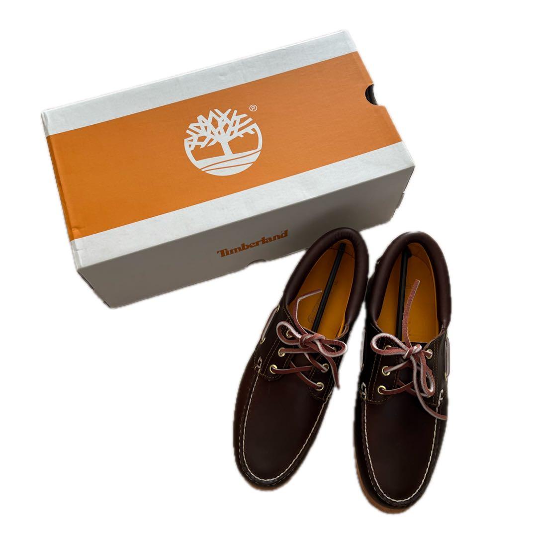 timberland/25cm/US7/3eye/モカシン/新品/ブラウン