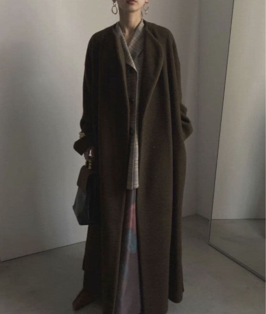 Ameri　ELEPHANT COLLAR NAPPING COAT