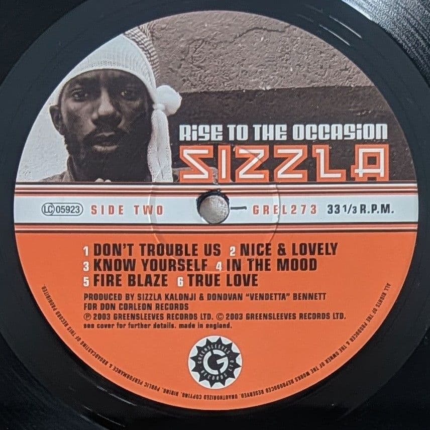 名盤 Sizzla Rise to the Occasion レゲエ レコード