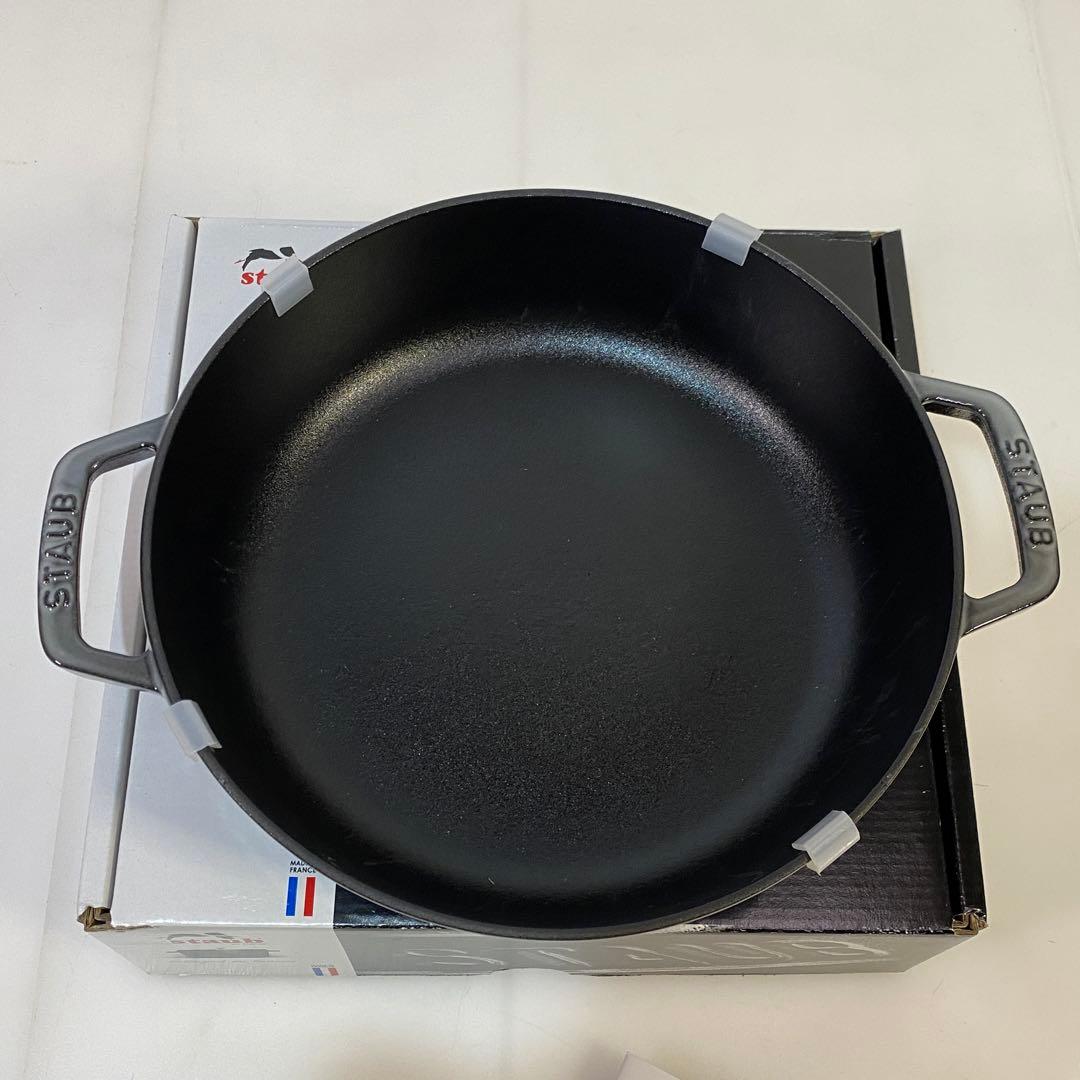 ◎未使用 STAUB ストウブ ストウブ ブレイザーソテーパン 24cm グレー