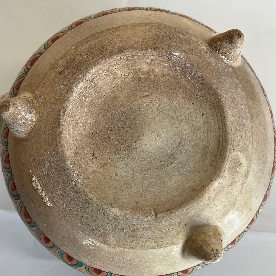 薩摩焼　金蘭手四君子草花文急須　明治時代頃　名品