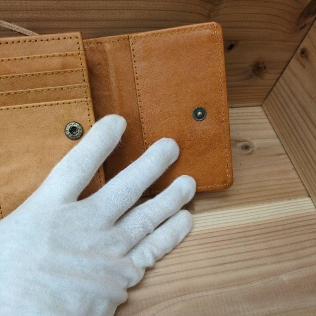 未使用　新品　ズッケロフィラート　ブラウン 牛革 三つ折り財布 48984