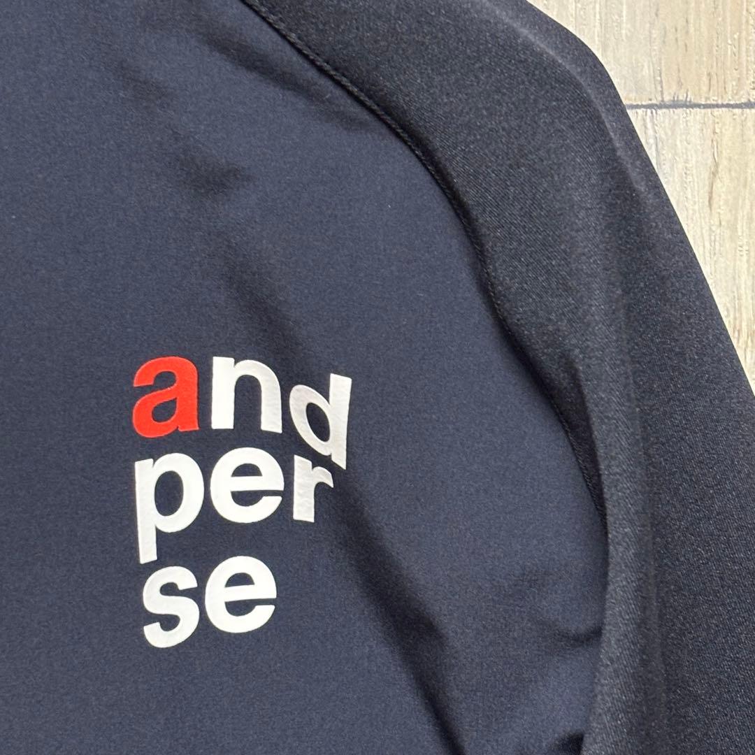 アンパスィ　and per se ジャケット　フルジップ　中綿　ビックロゴ　L