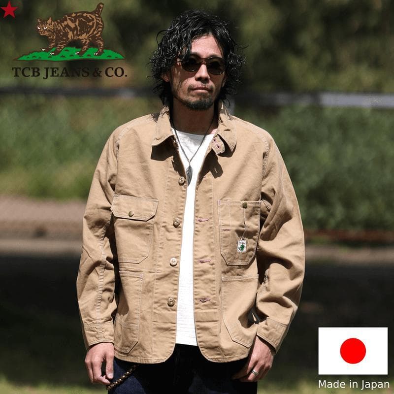 40★TCB jeans Cat Head Jacket Khaki Drill