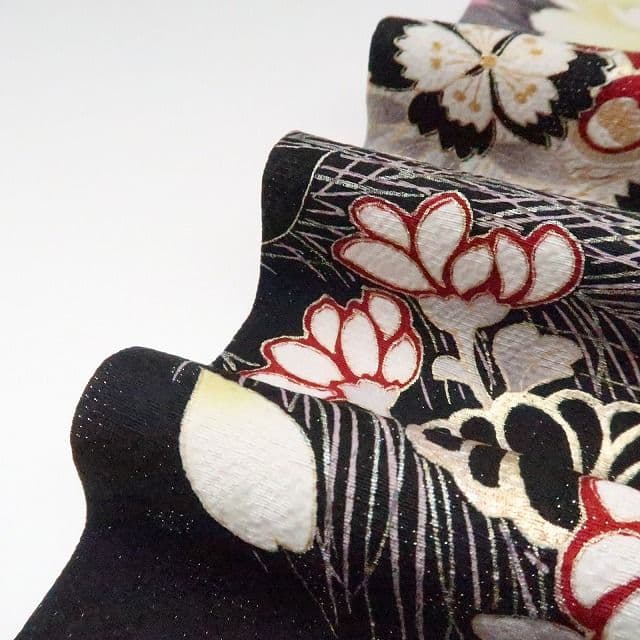 ｍ2182＊美品 正絹 牡丹 刺繍 トール 手縫い仕立て 振袖・襦袢2点セット