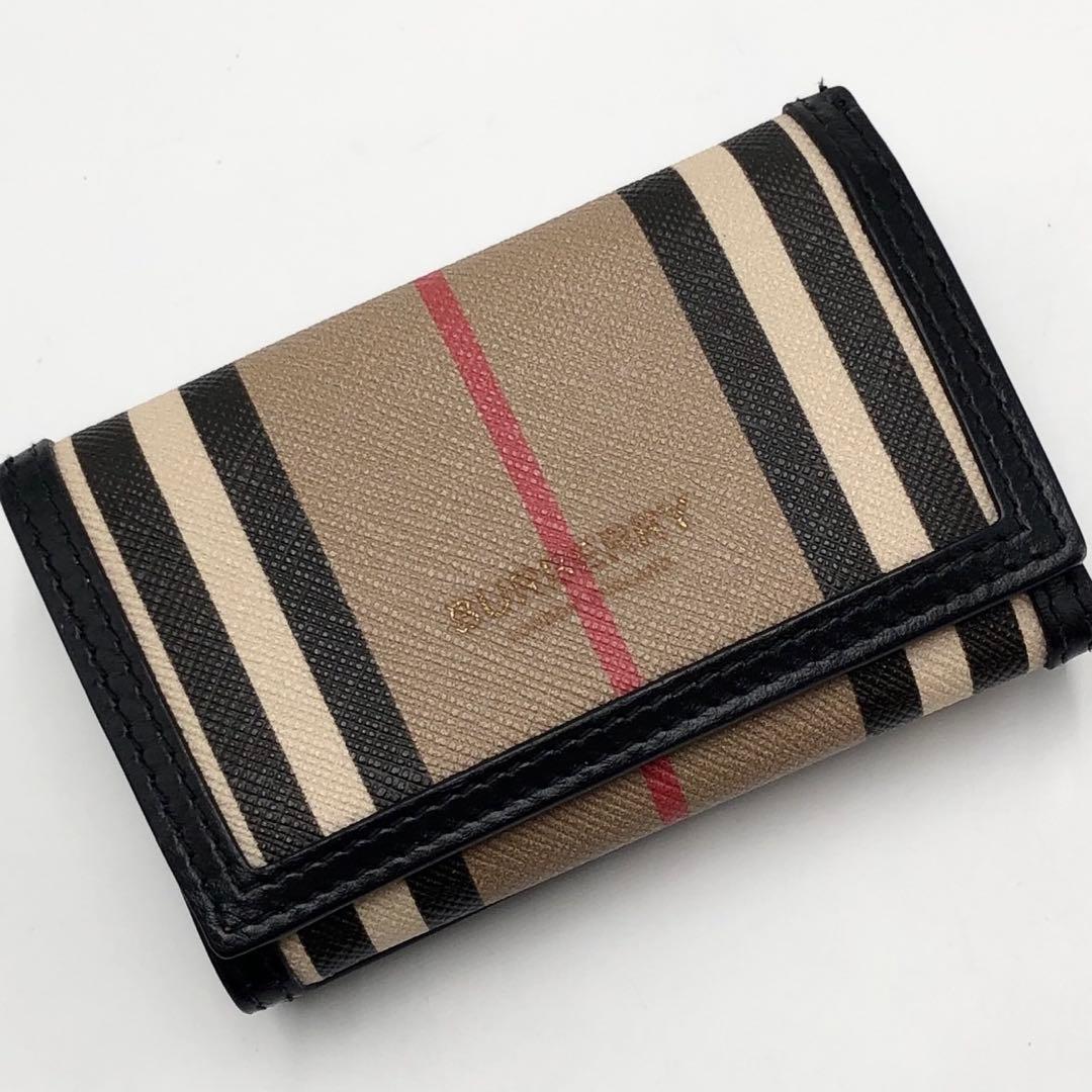 美品 バーバリー BURBERRY 3つ折り財布 ミニウォレット チェック