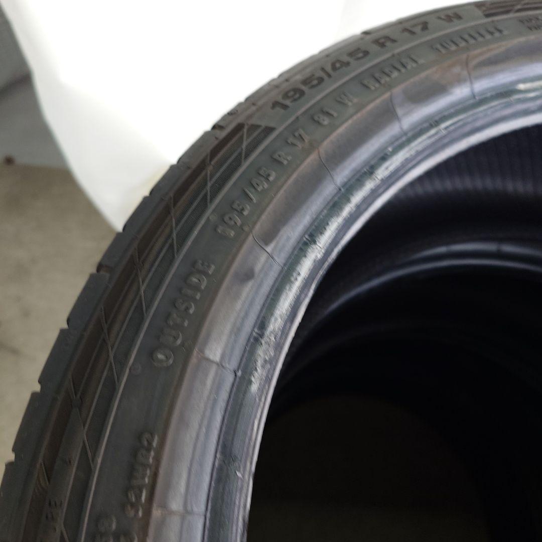 ★バリ溝！サマータイヤ コンチネンタル195/45R17 ４本①