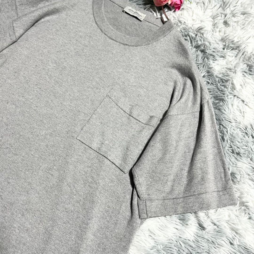 ジョンスメドレー シーアイランドコットン　半袖ニットTシャツ グレー　M