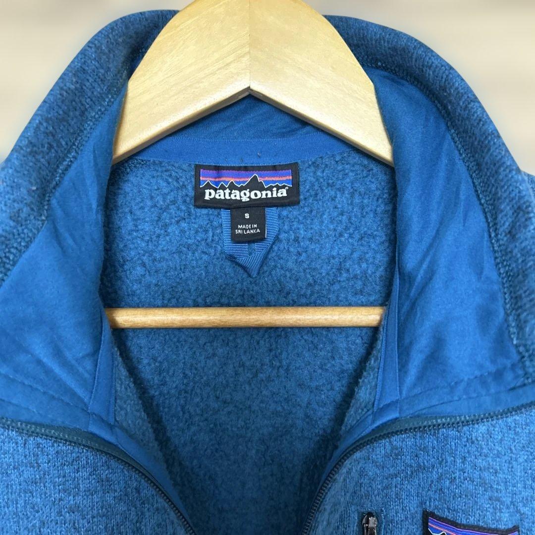patagonia 青 ジップアップ ベスト