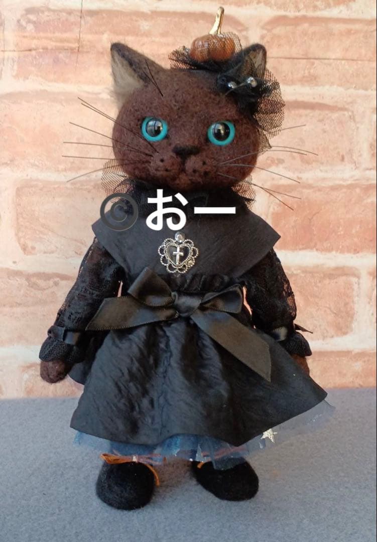 ハンドメイド★羊毛フェルト　猫　ハロウィン　仮装