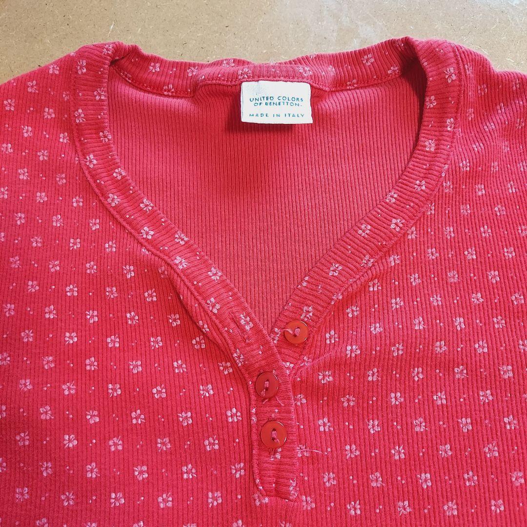 BENETTON Tシャツ 半袖 ボタン付き カットソー ヴィンテージ レア
