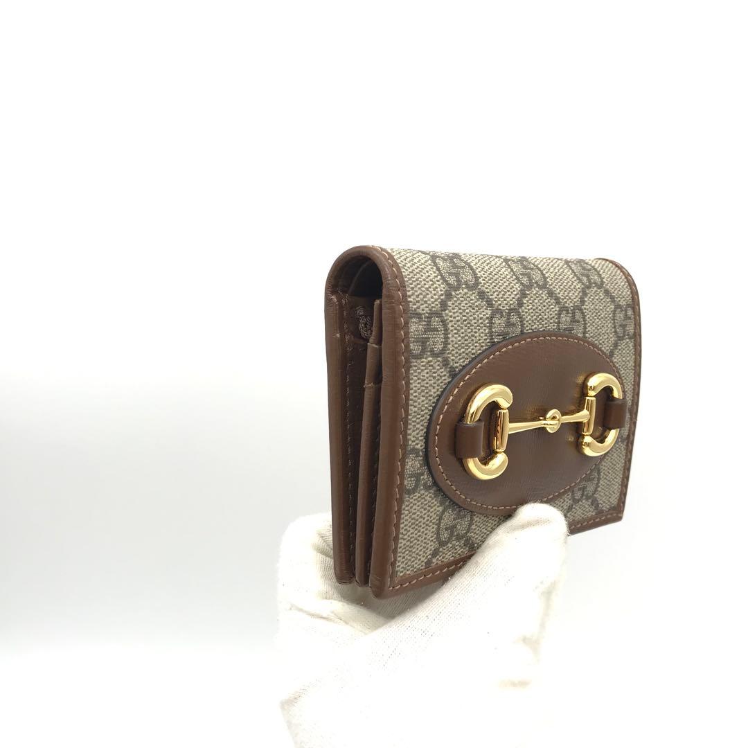 正規品　新品同様　グッチ財布　グッチホースビット　グッチGGスプリーム レザー