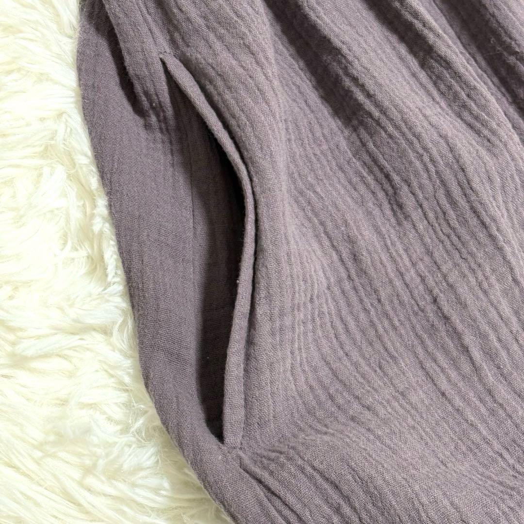 ジェラートピケ マタニティガーゼワンピース（チャコールグレー）