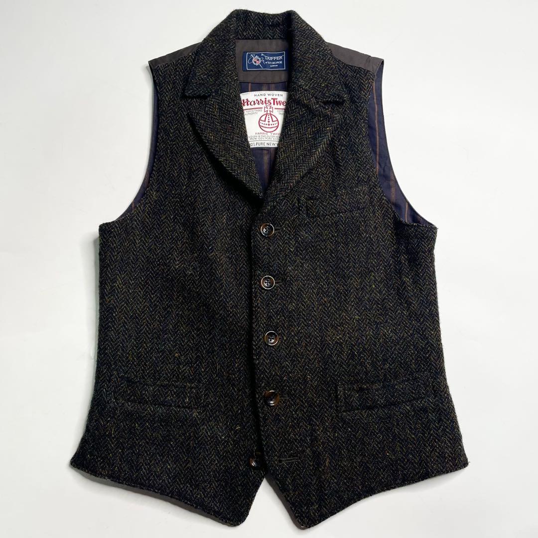 DUFFER × Harris Tweed ヘリンボーンツイード ジレ ベスト