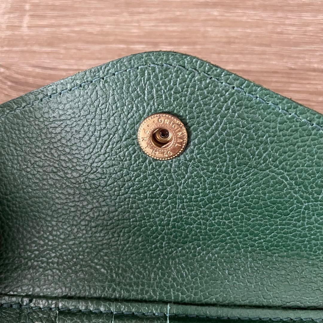 イルビゾンテ がま口 2つ折り財布 グリーン