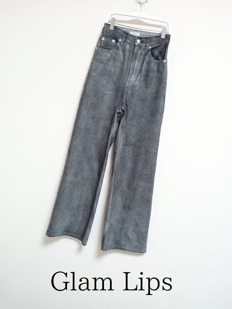 パンツ Glam Lips Spray Foil WIDE DENIM