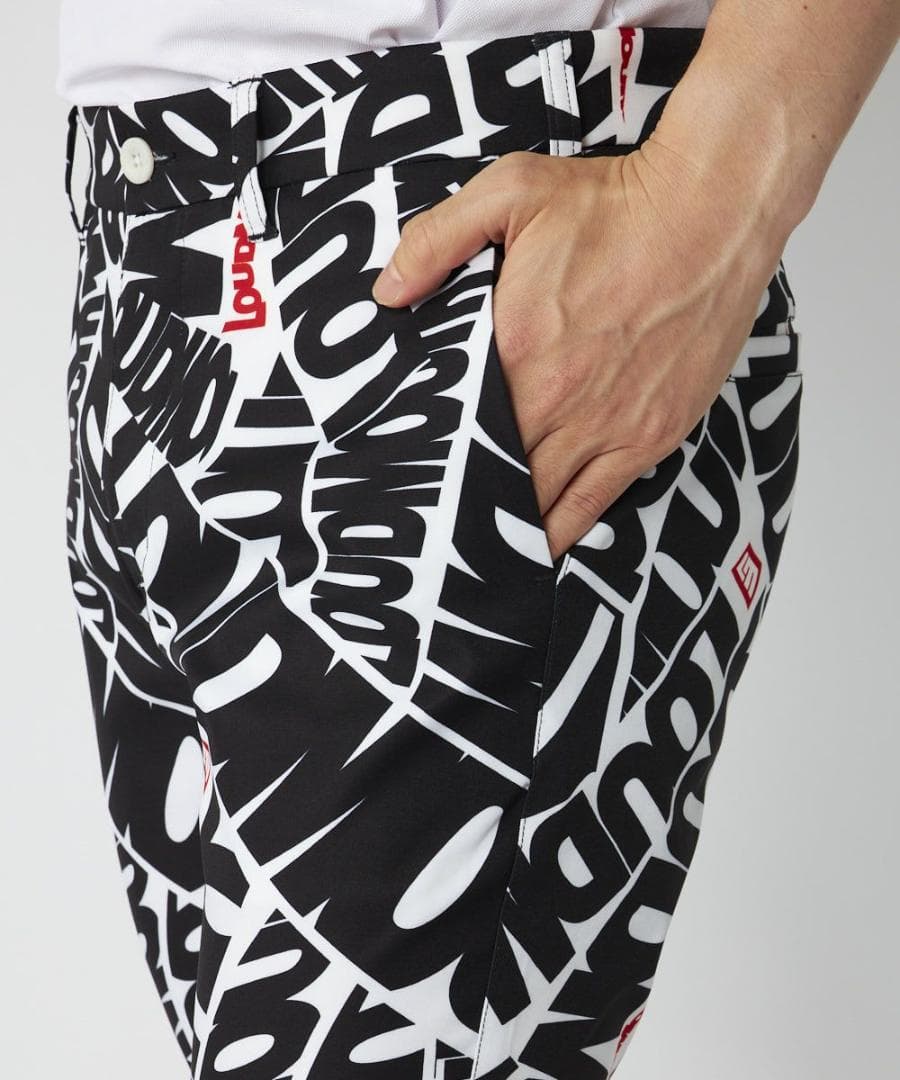 ★新品★ラウドマウスゴルフ★ストレッチツイル柄パンツ★XL★フローウィングラウド