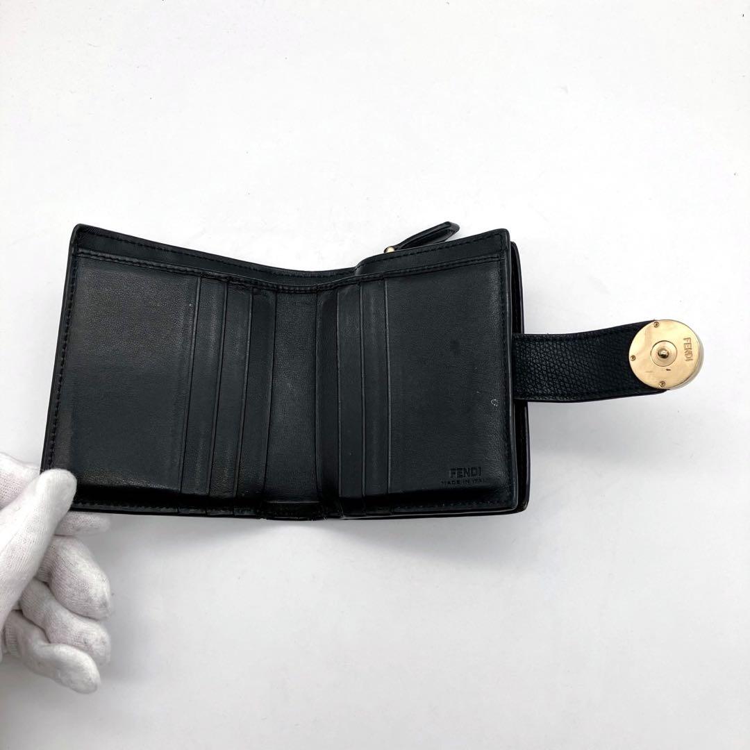 FENDI フェンディ 折り財布 zucca ズッカ ブラック 黒