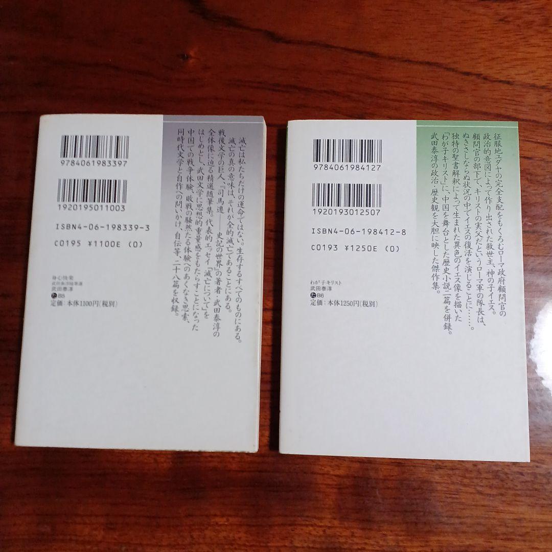 武田泰淳講談社文芸文庫2冊セットです。