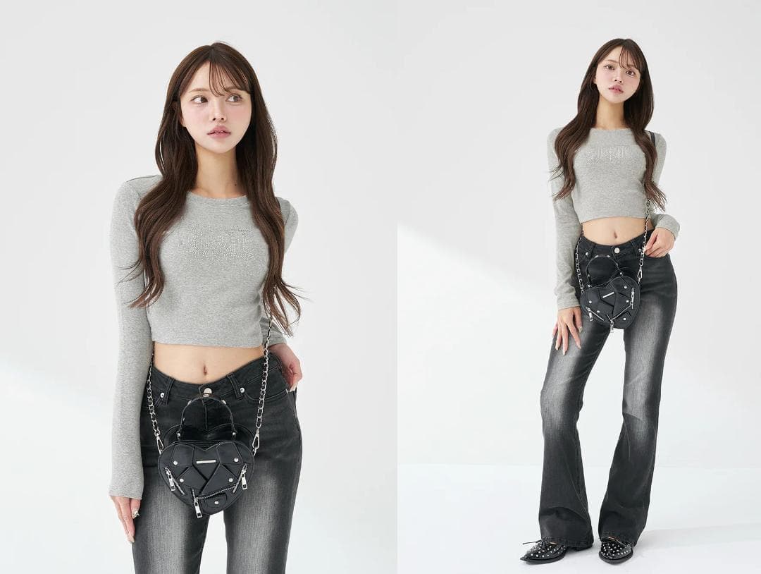 ダーリッチ darich ブラストフレアデニムパンツ ブラック BLK S
