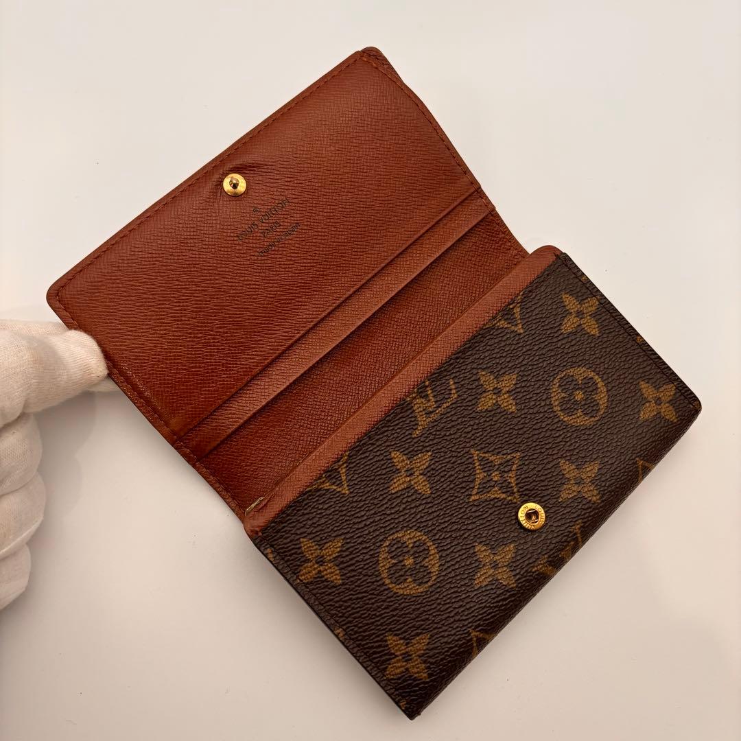 【鑑定済み】ルイヴィトン✨モノグラム✨ポルトモネビエ トレゾール 二つ折り財布