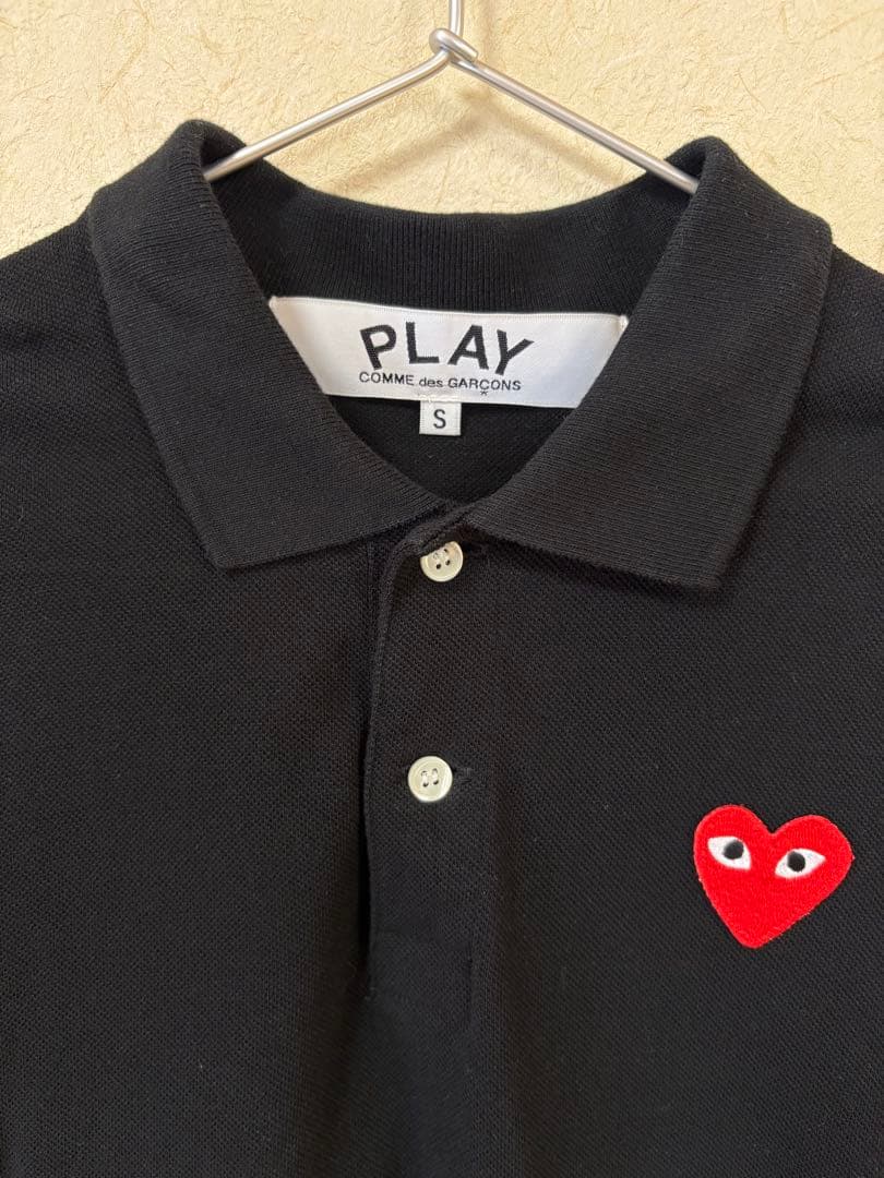 PLAY COMME des GARCONS 半袖ポロシャツ S 黒
