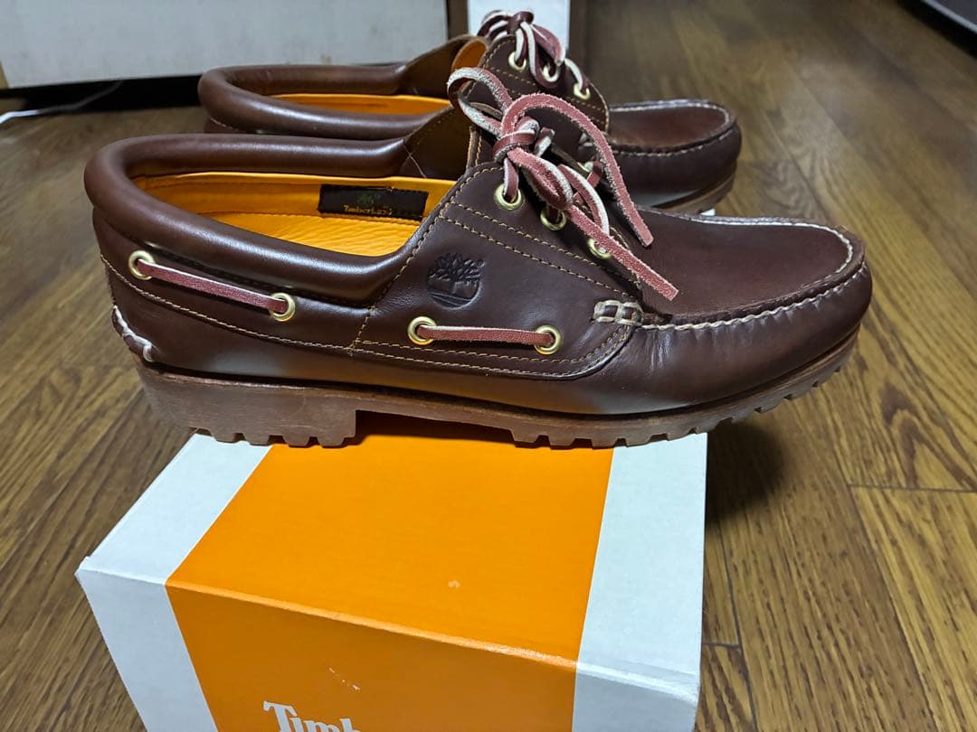Timberland ブラウン デッキシューズ　スリーアイ