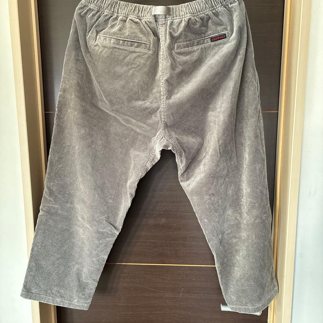 GRAMICCI コーデュロイ　ルーズテーパード クロップドパンツ　グレー