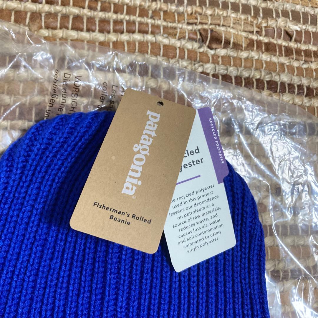 patagonia ニットキャップ　ビーニー 青