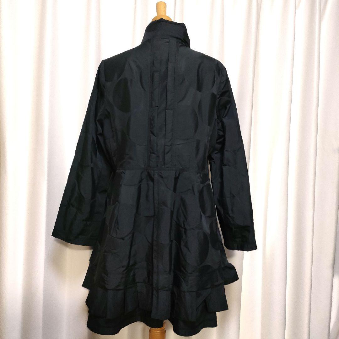 【美品】EIKO KONDO エイココンドウ ドット柄 フリルデザイン コート