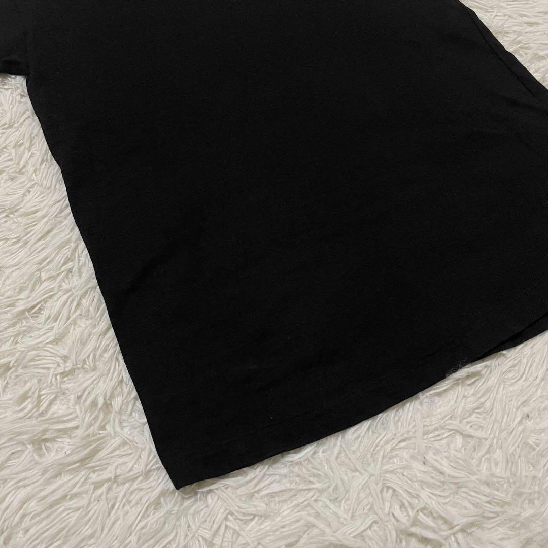 極美品　45rpm ロゴ　ペイント　Tシャツ カットソー　インディゴ染め　綿　黒