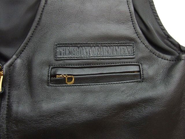 新品 レザー ベスト M 武装戦線 クローズワースト 値札付 スカル刺繍